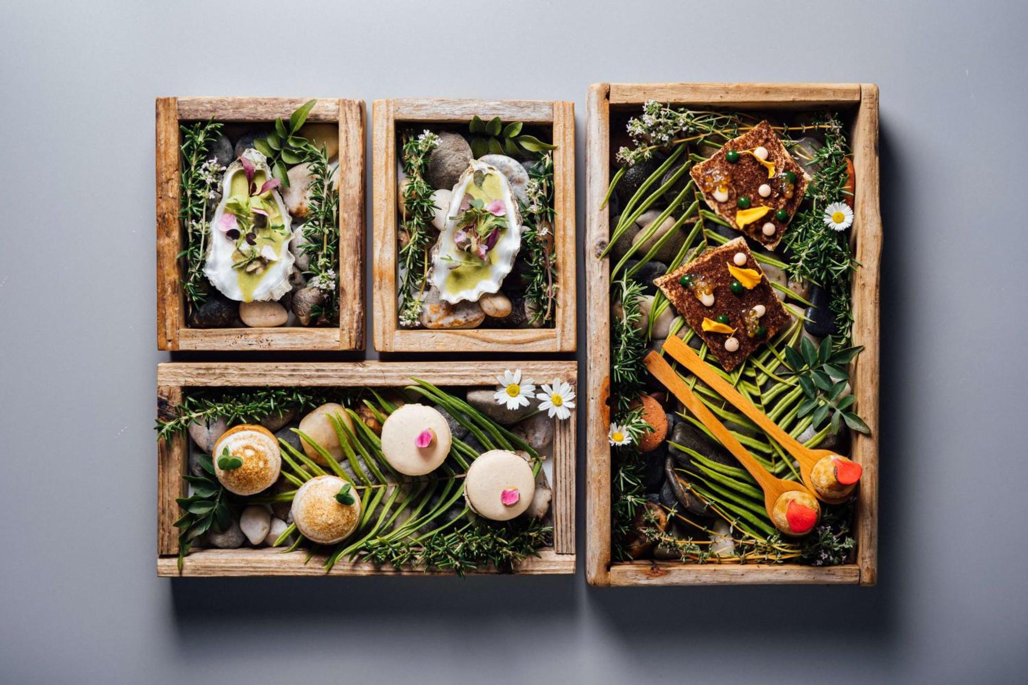 Higueron Hotel Curio Collection By Hilton (Adults Only) Fuengirola Exterior photo A selection of dishes from the restaurant